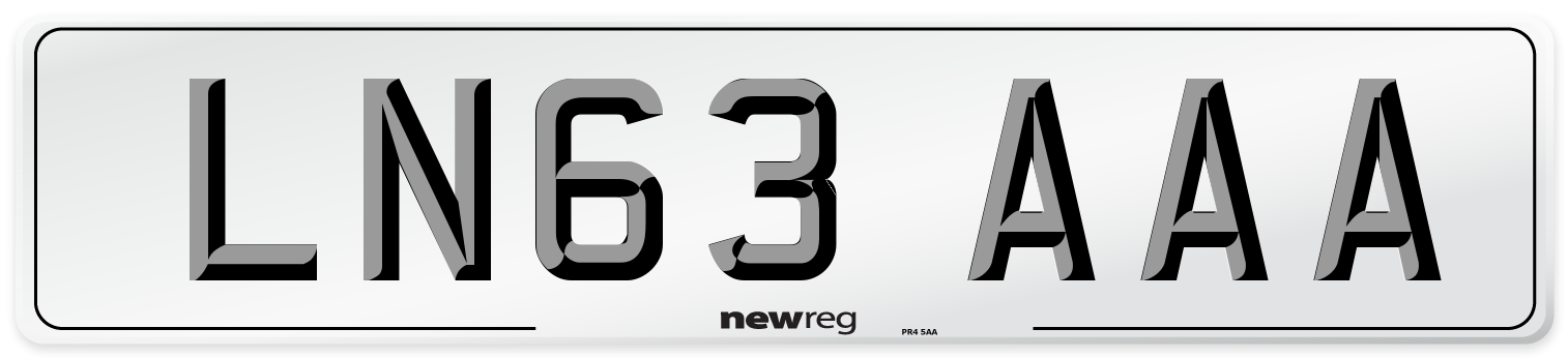 LN63 AAA Number Plate from New Reg